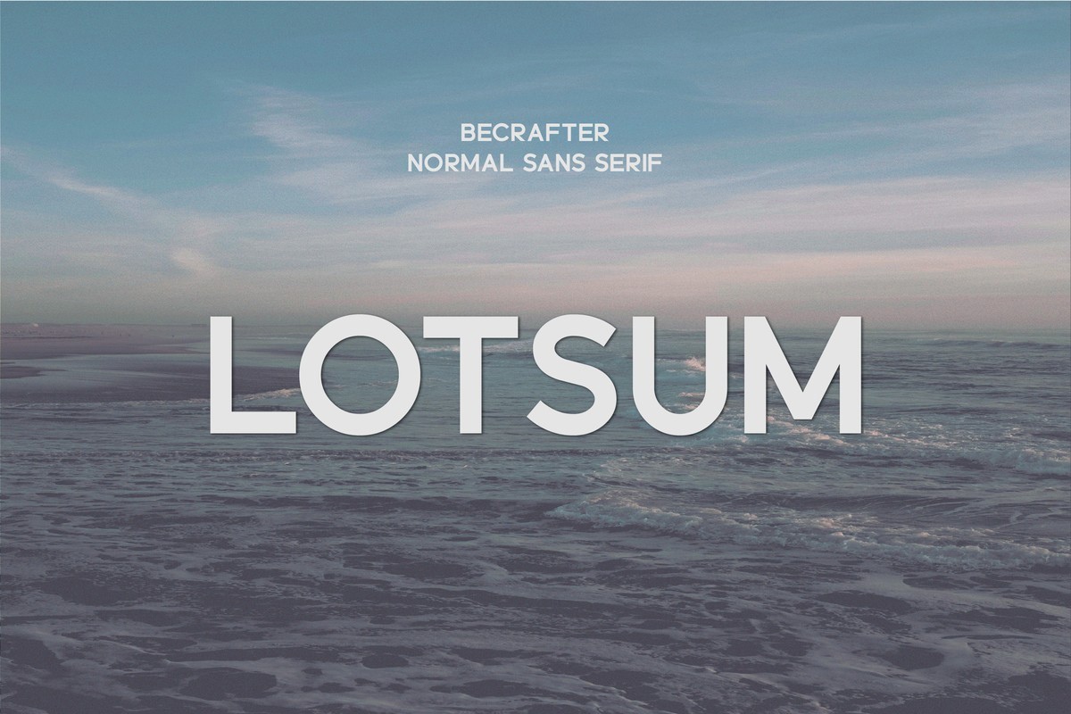 Lotsum Regular Font preview