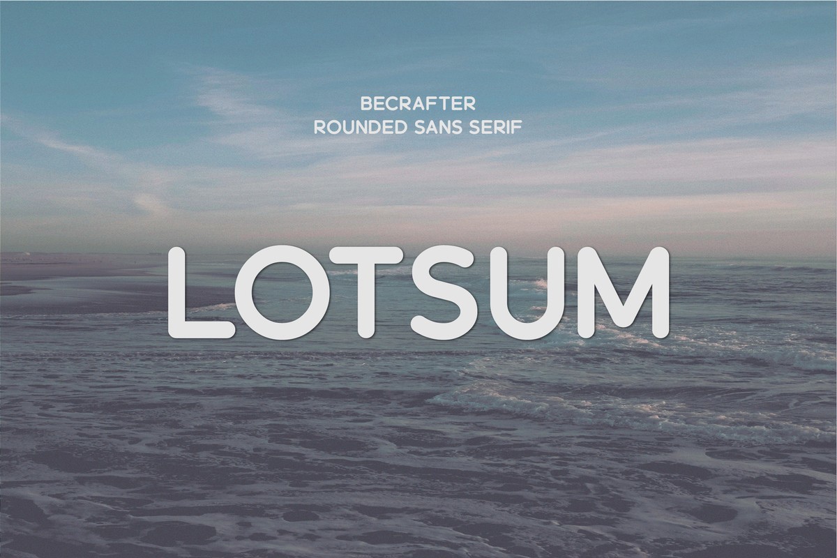 Lotsum Rounded Regular Font preview