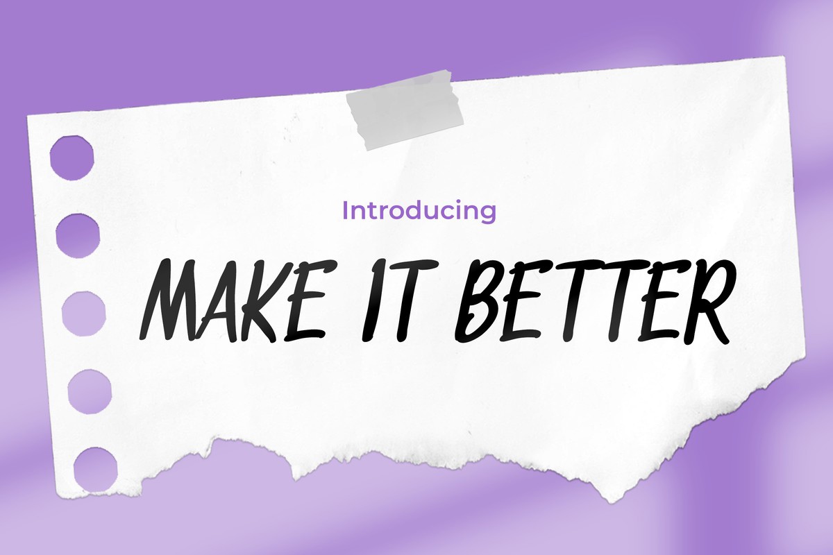 Make It Better Regular Font preview