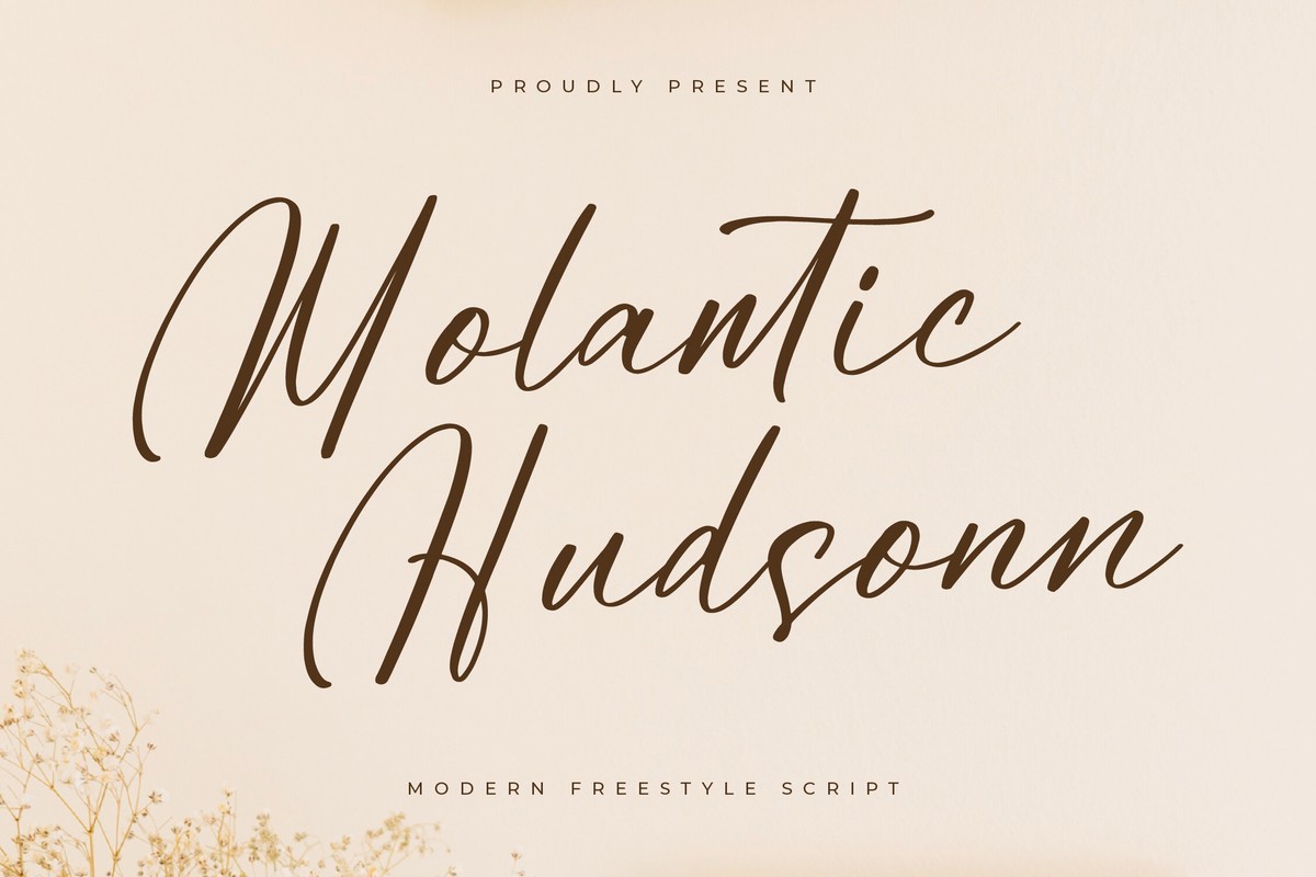 Molantic Hudsonn Regular Font preview