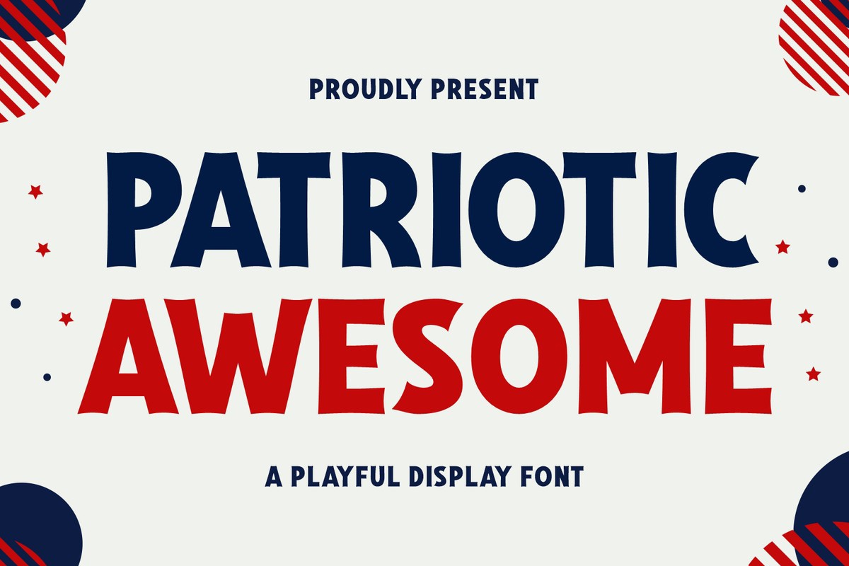 Patriotic Awesome Regular Font preview