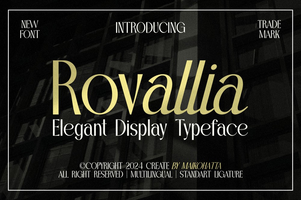 Rovallia Italic Font preview