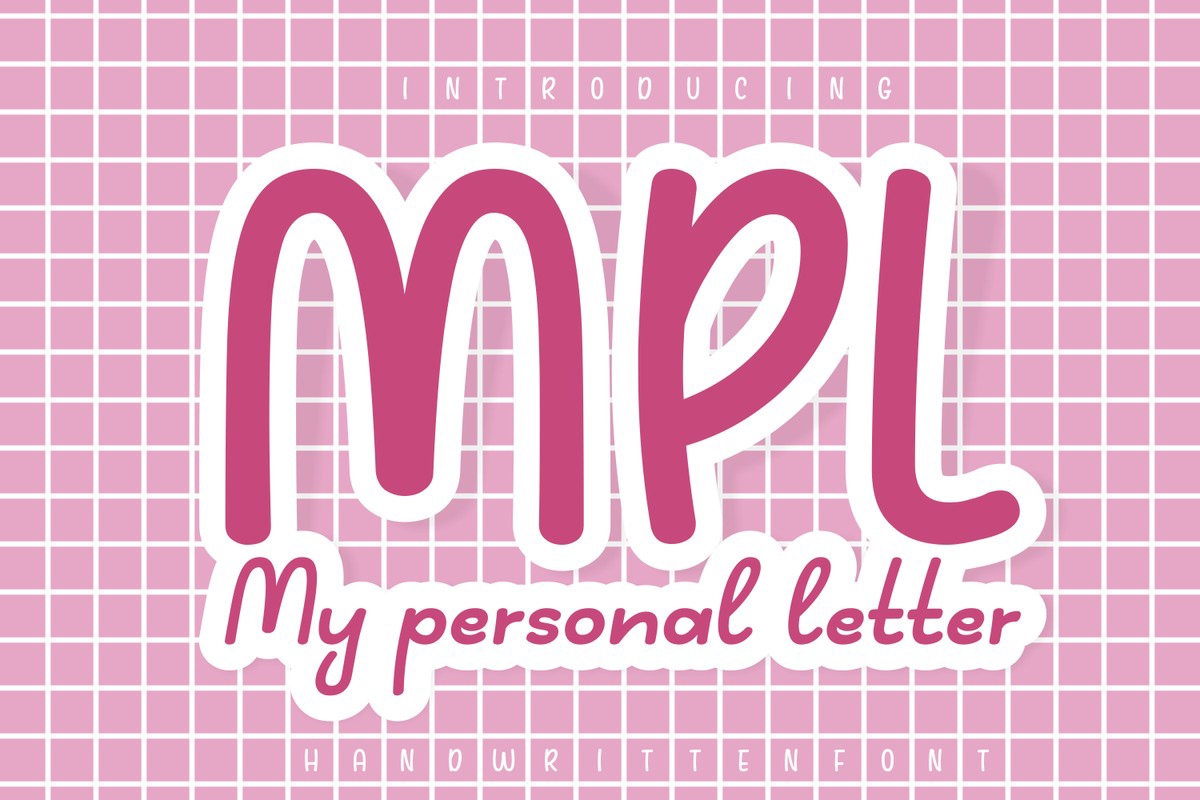 My Personal Letter Font preview