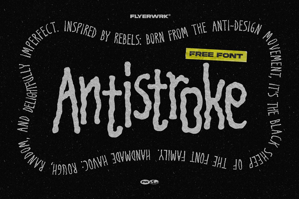 AntiStroke Font preview