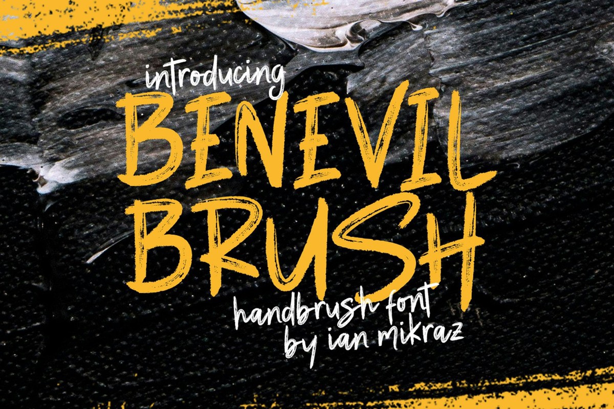 Benevil Brush Font preview