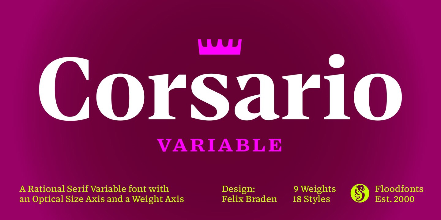 Corsario Variable Font preview