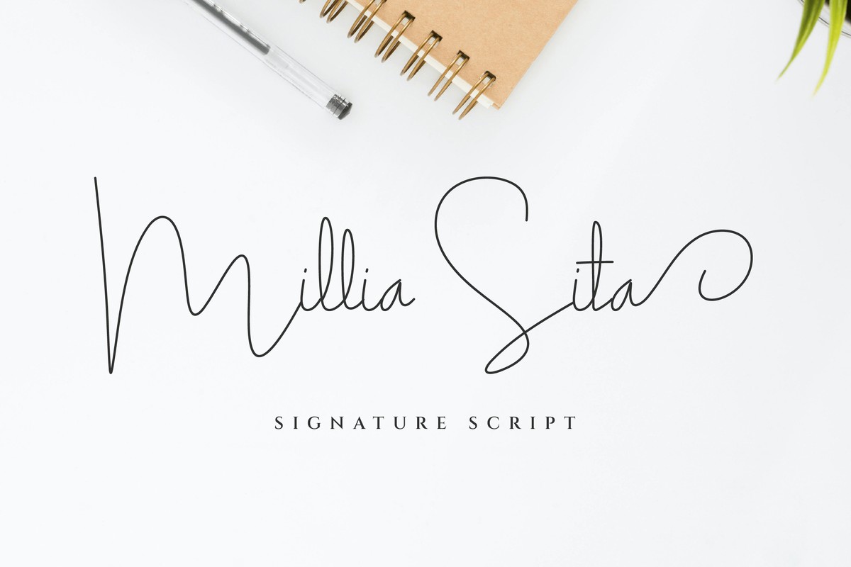 Millia Sita Italic Font preview