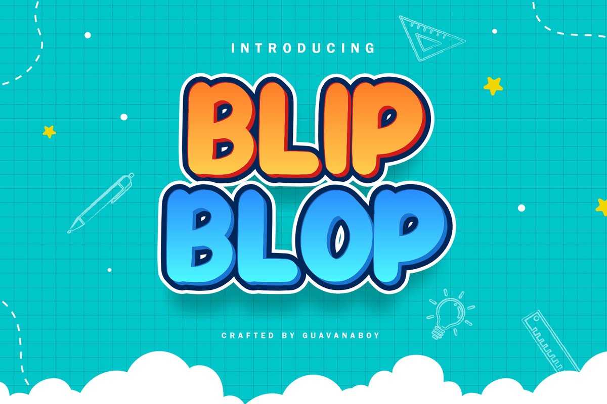 Blip Blop Font preview