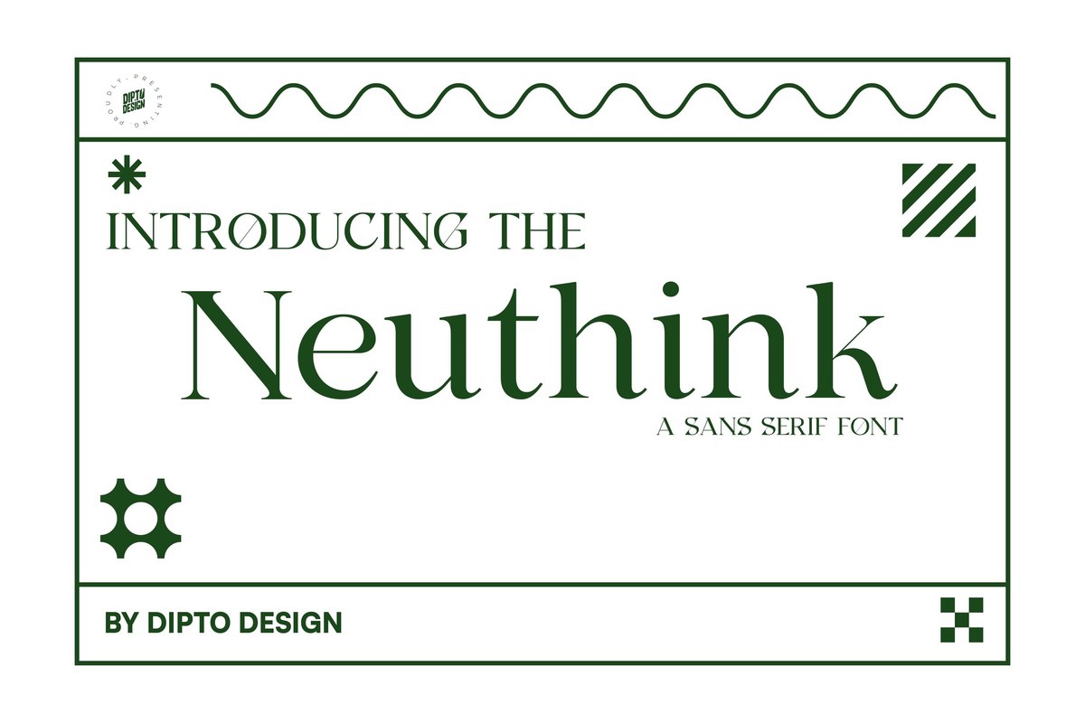 Neuthink Regular Font preview