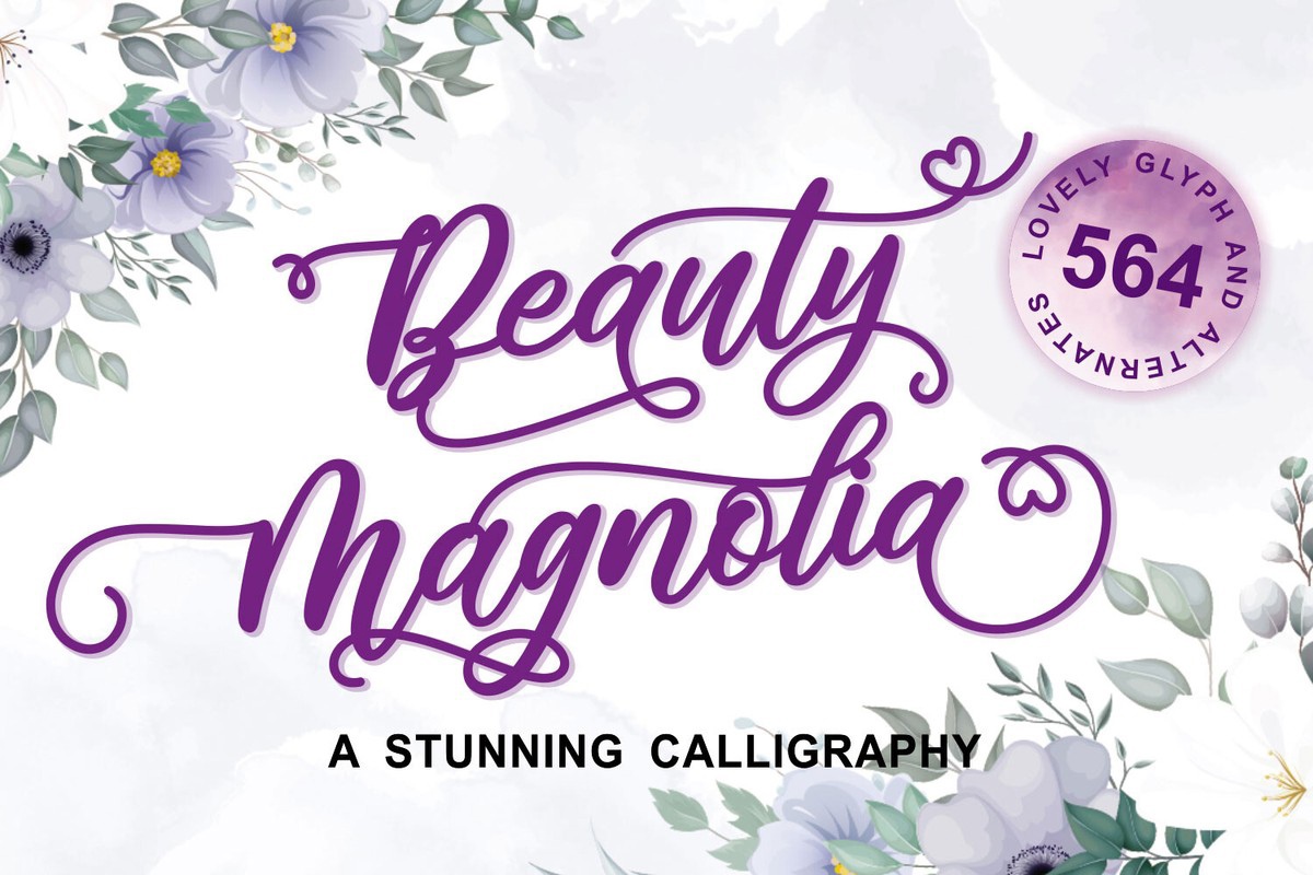 Beauty Magnolia Regular Font preview