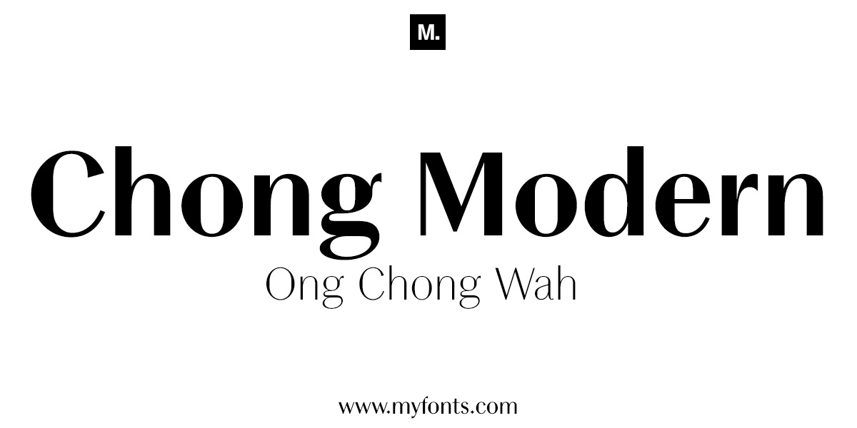 Chong Modern Light Italic Font preview