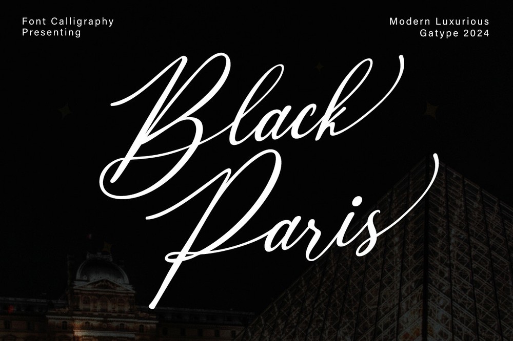 Black Paris Regular Font preview