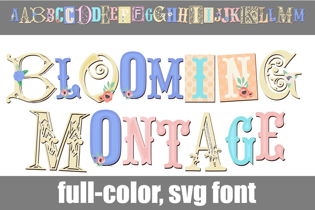 Blooming Montage CF Font preview