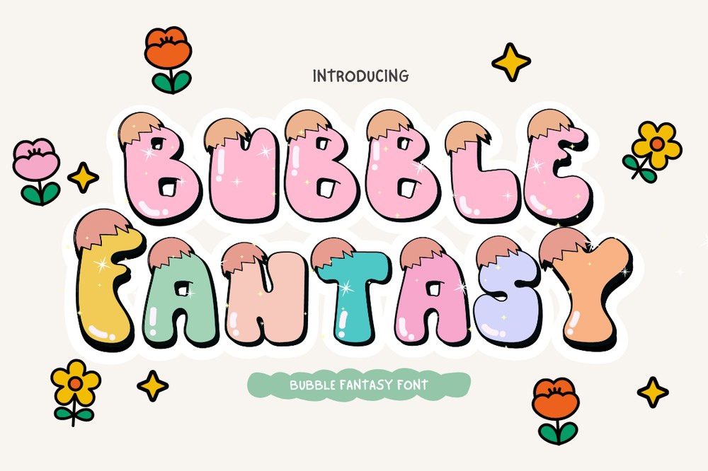 Bubble Fantasy Regular Font preview