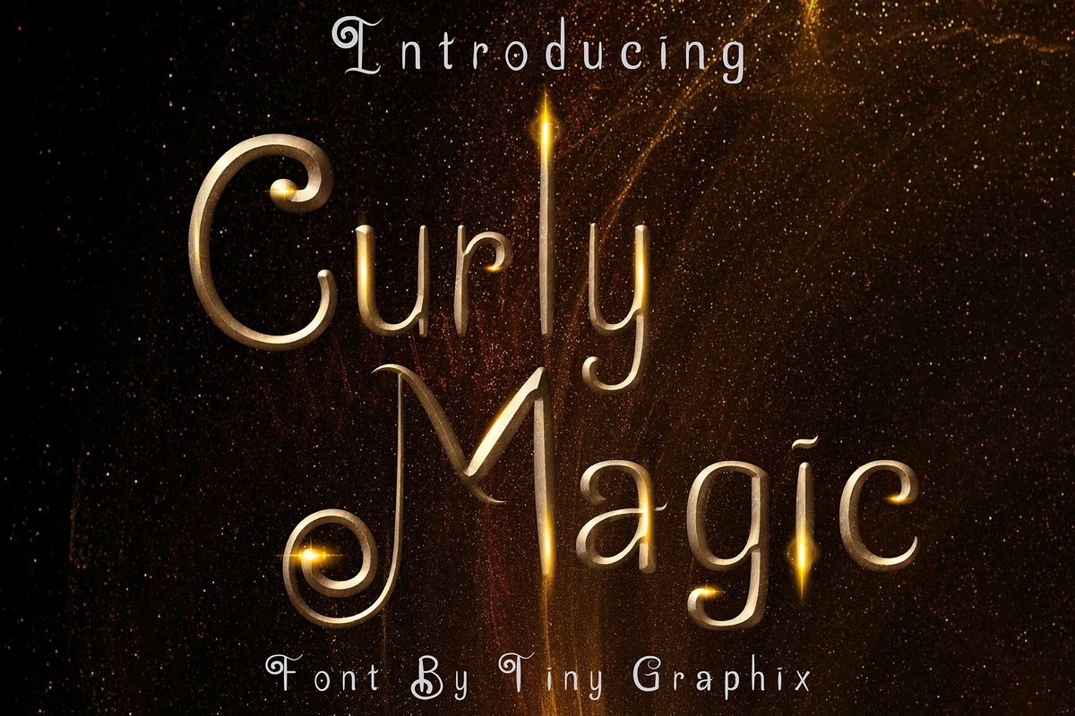 Curly Magic Font preview