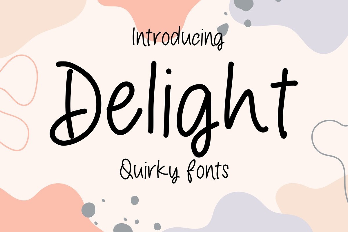 Delight Regular Font preview