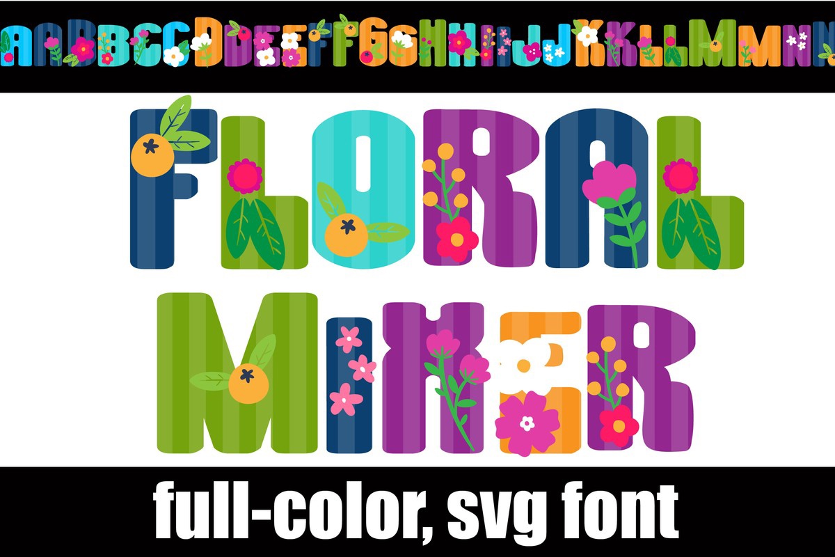 Floral Mixer CF Font preview