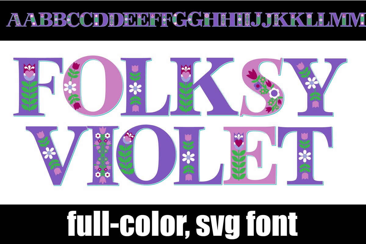 Folksy Violet CF Regular Font preview