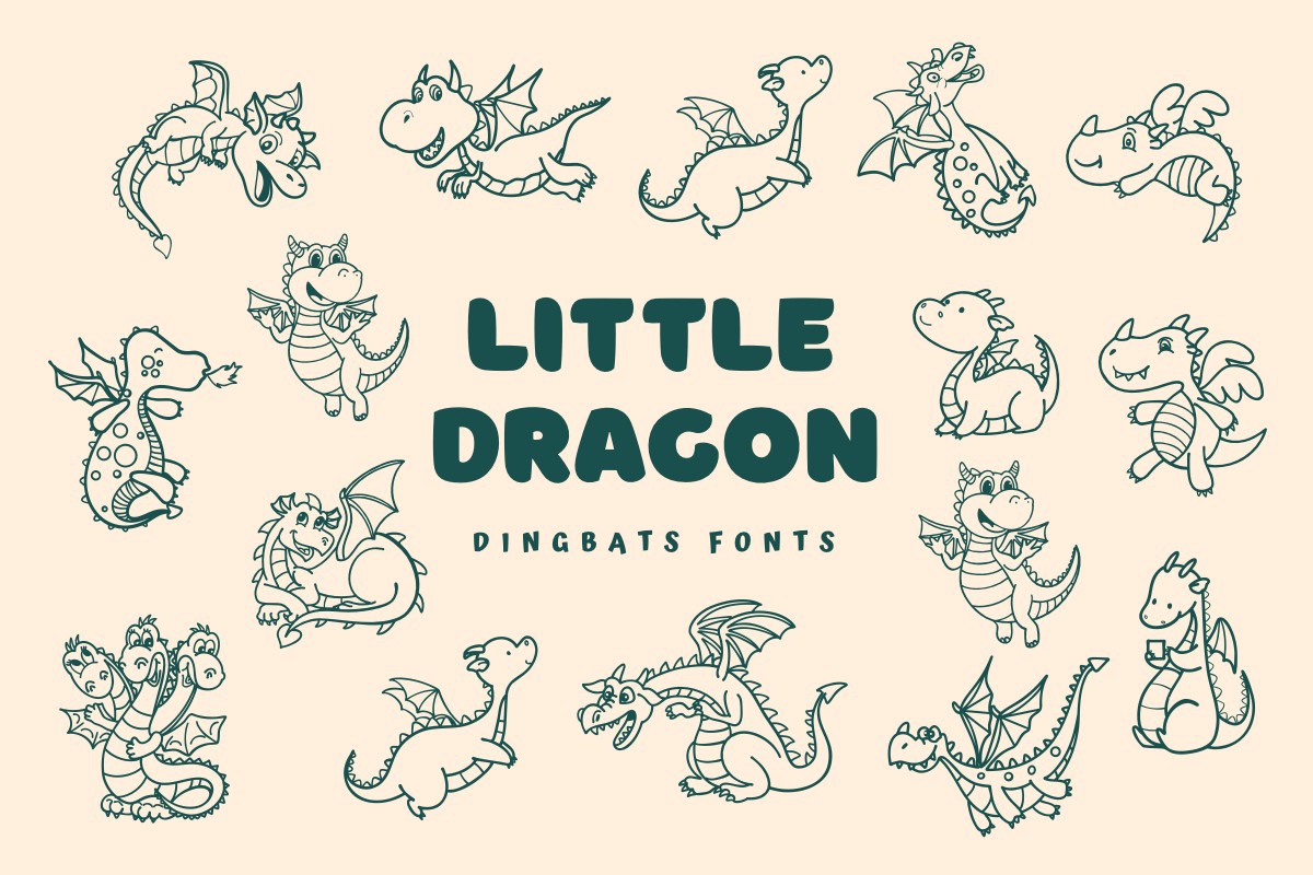 Little Dragon Font preview