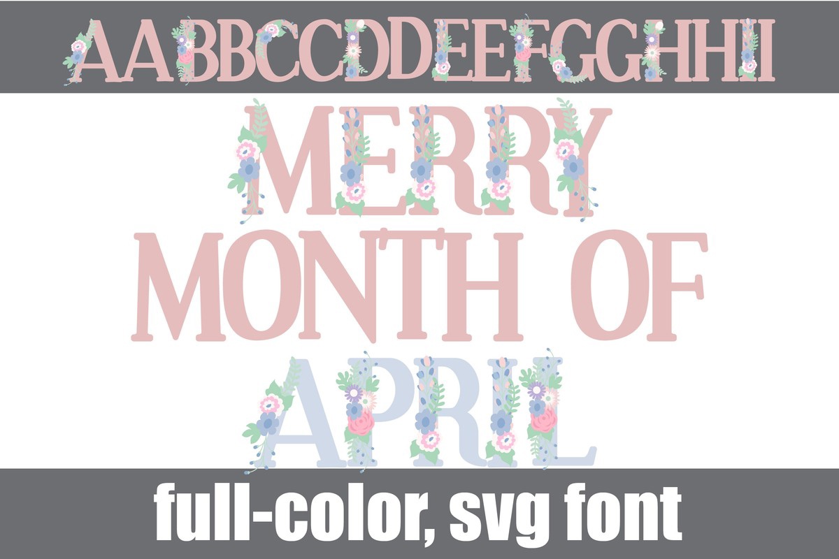 Merry Month of April CF Font preview