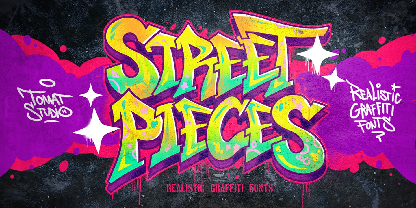 Sreet Pieces Regular Font preview