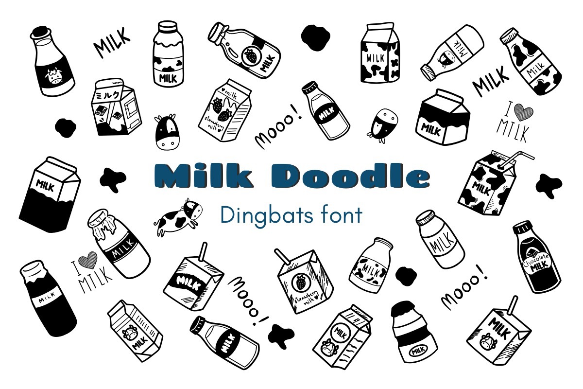 Milk Doodle Regular Font preview