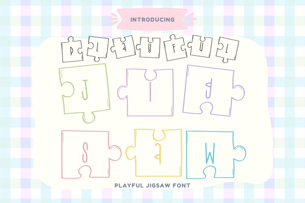 Playful Jigsaw Font preview