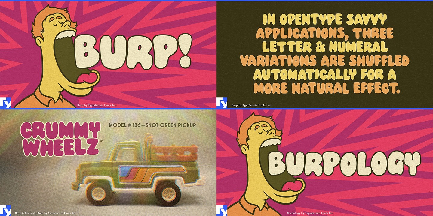 Burp Regular Font preview