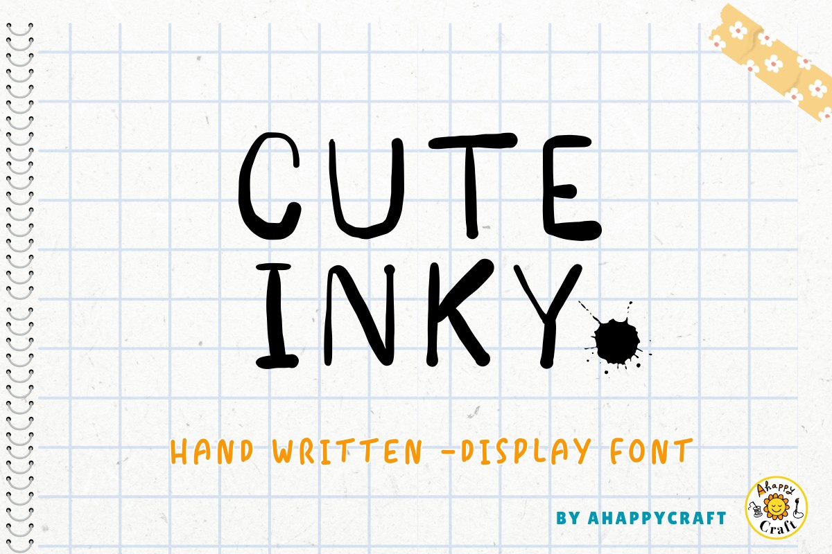 Cute Inky Regular Font preview