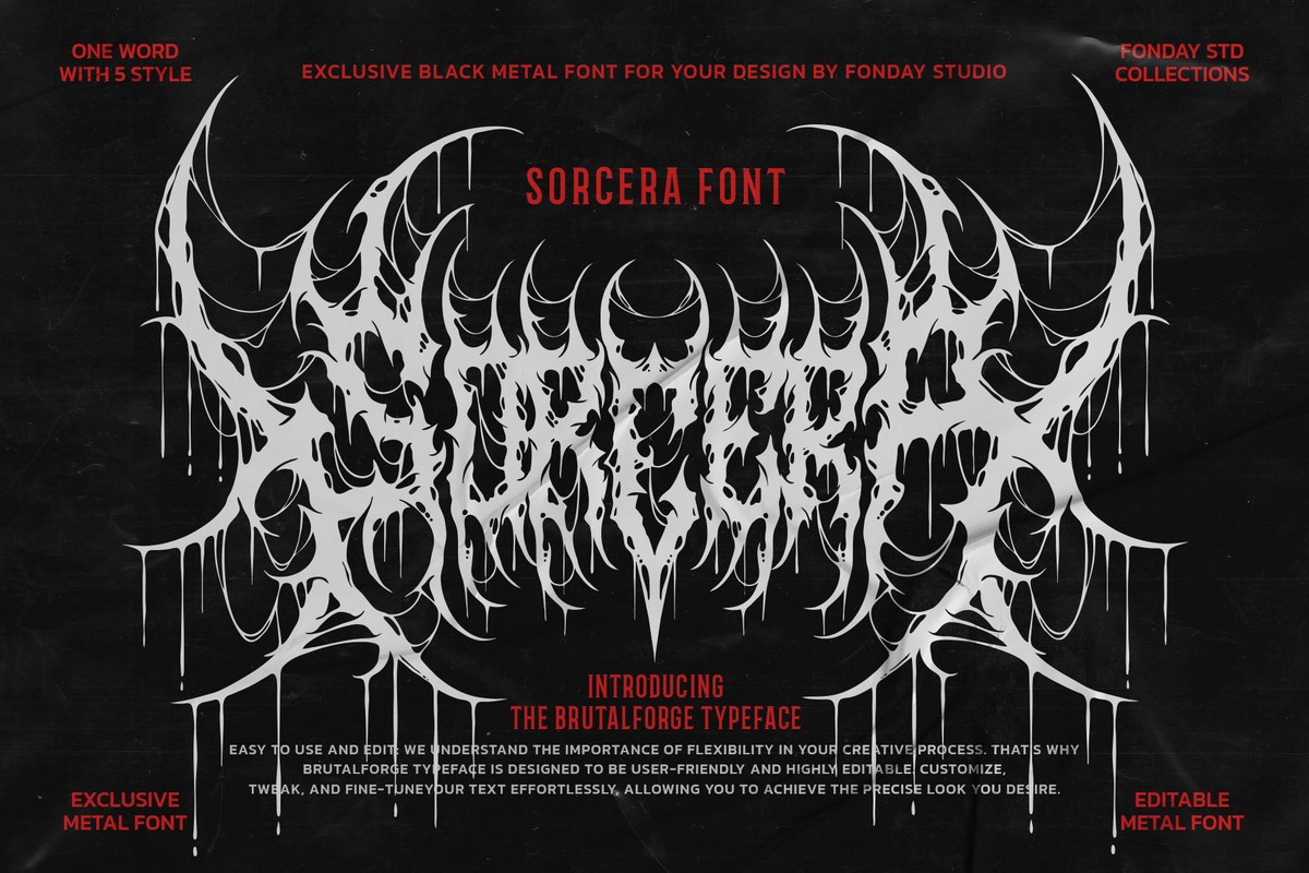 Sorcera Death Metal Font Font preview