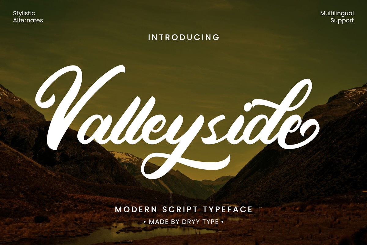 Valleyside Regular Font preview