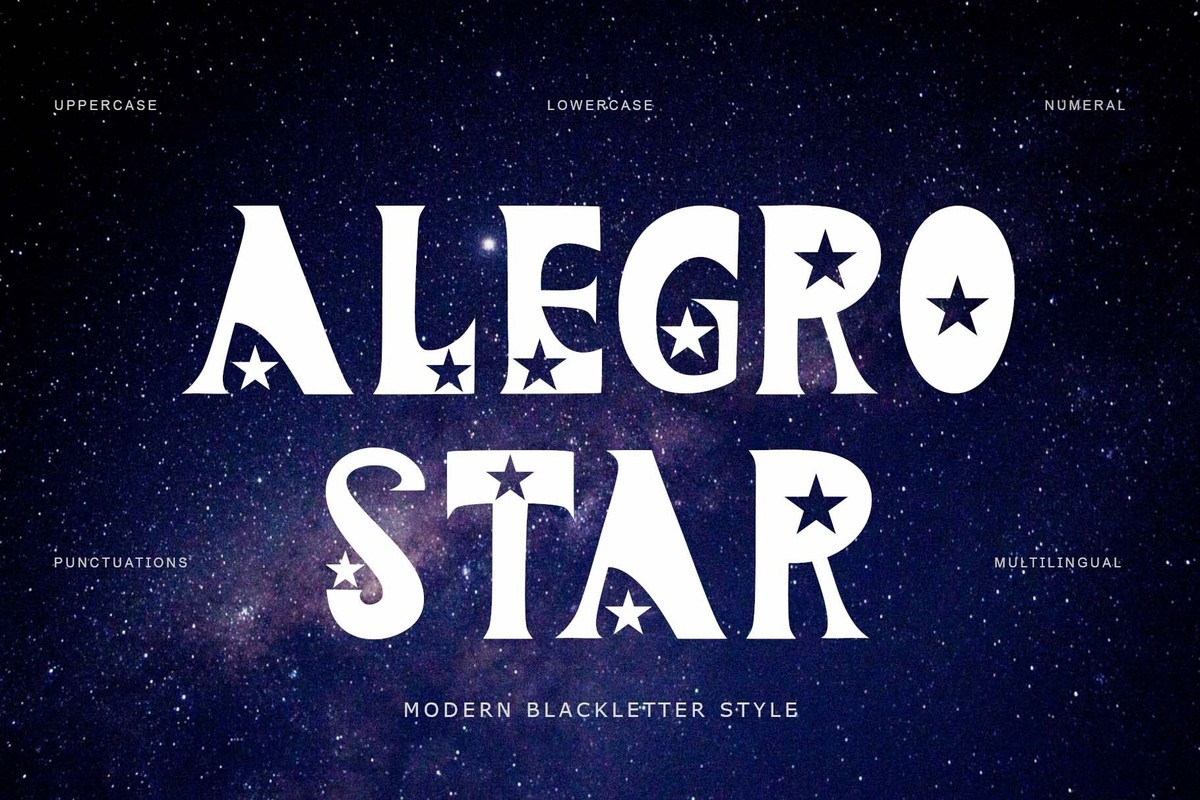 Alegro Star Font preview