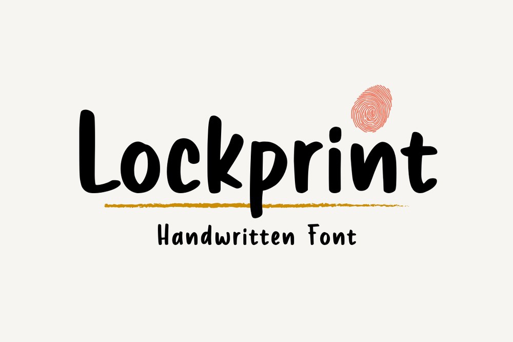 Lockprint Font preview