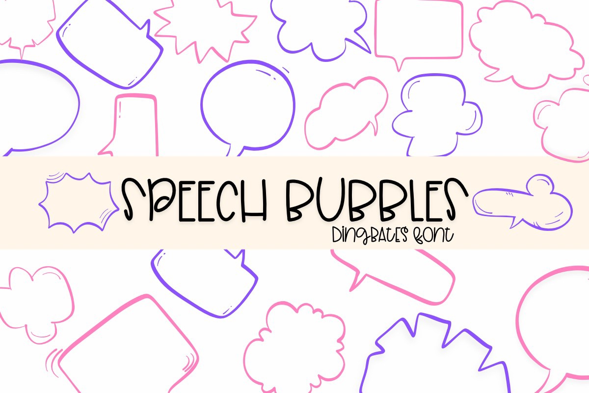 Speech Bubble Font preview