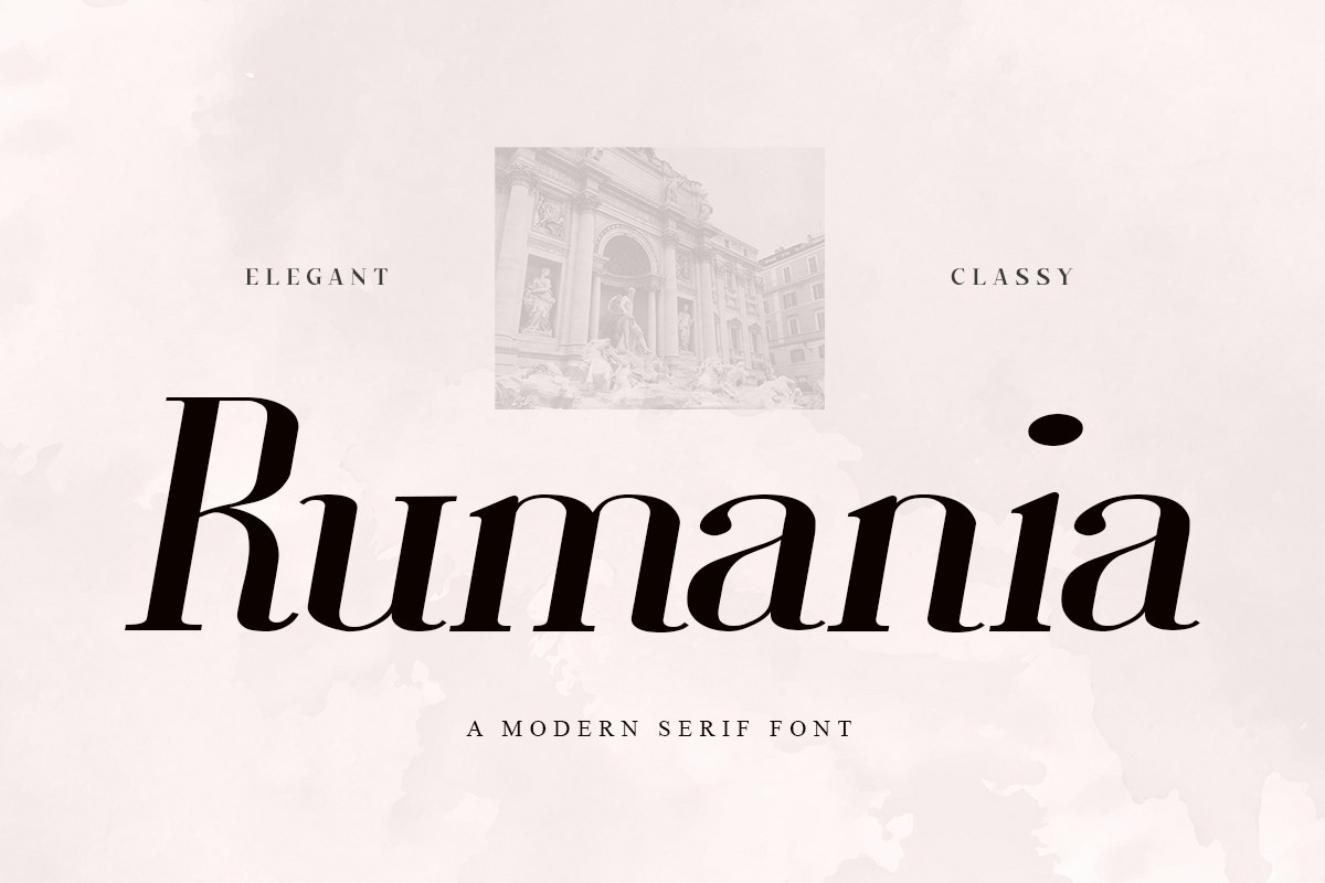 Rumania Font preview