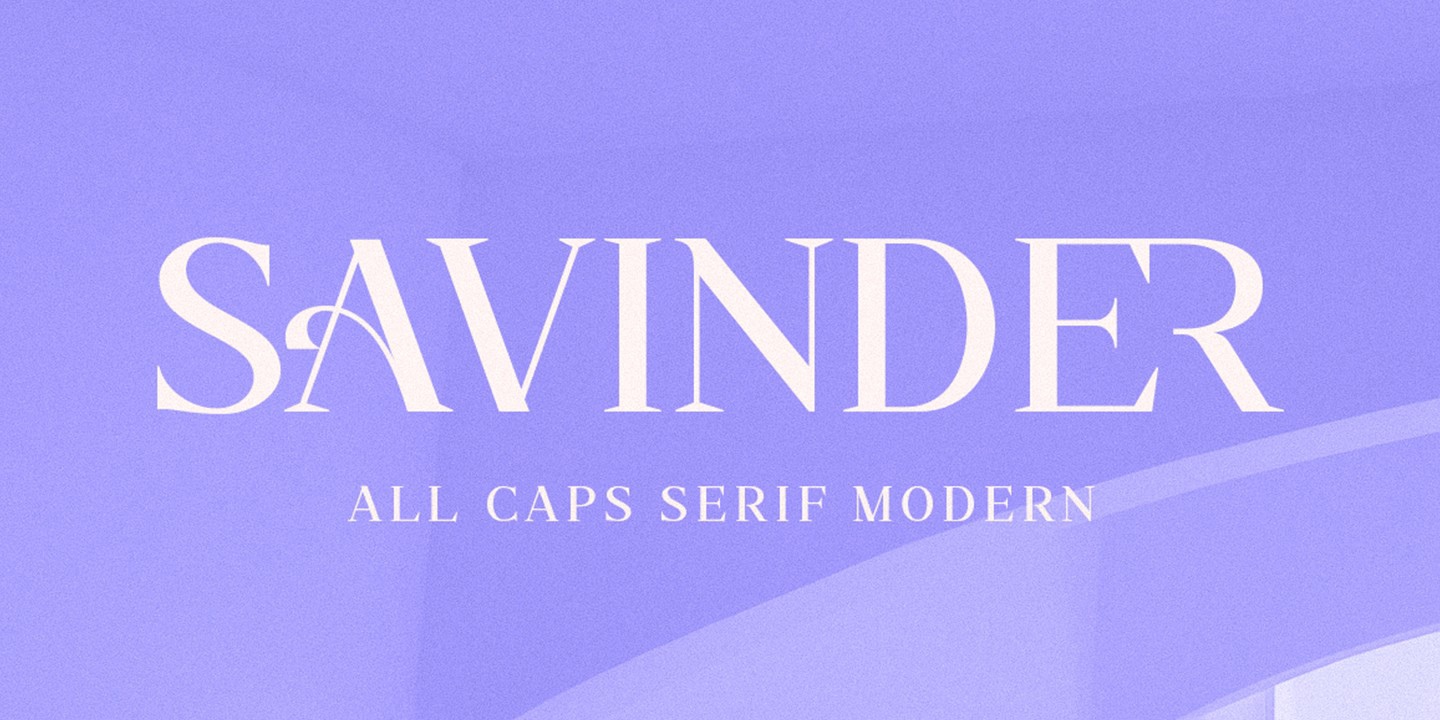 Savinder Font preview