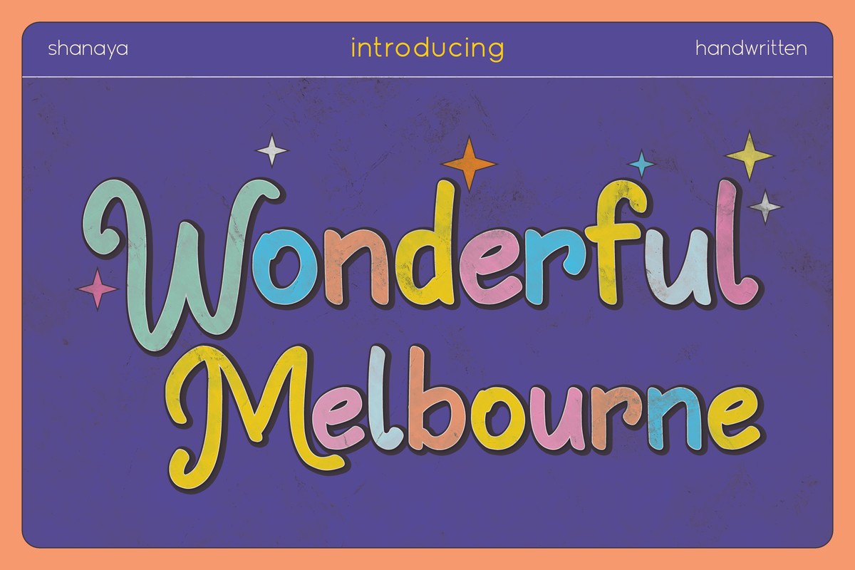 Wonderful Melbourne Font preview