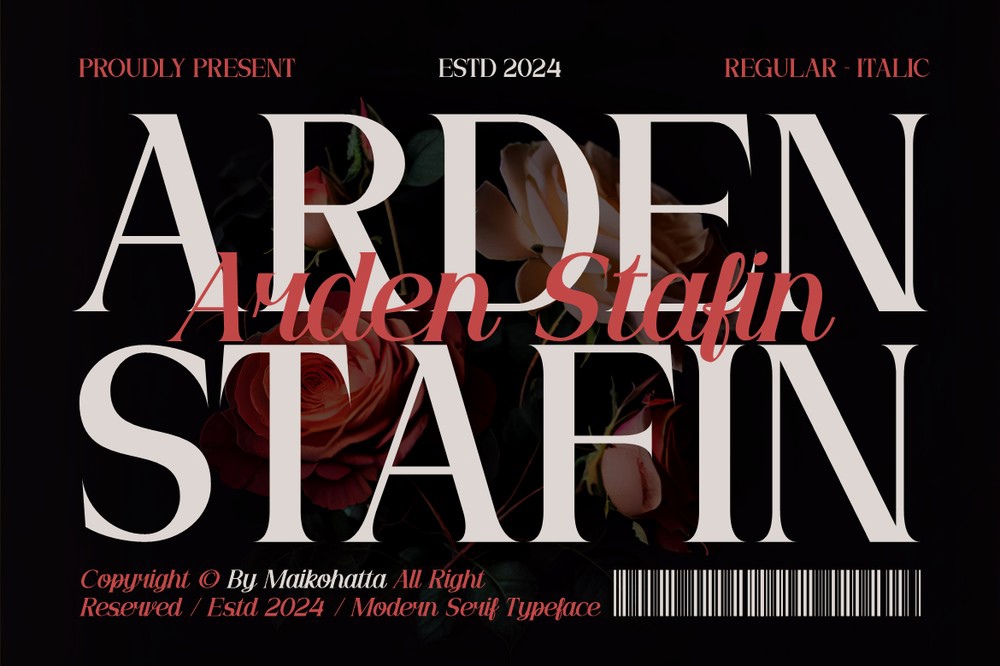 Arden Stafin Font preview