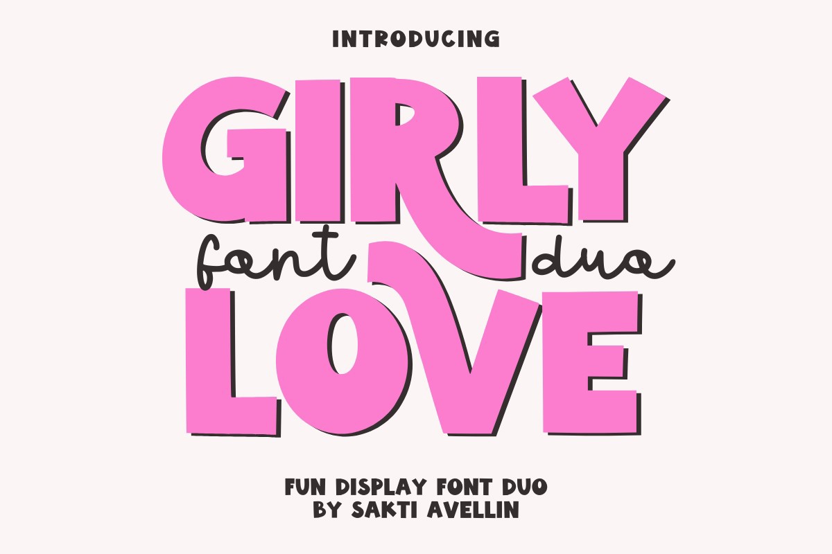 Girly Love & Heart Regular Font preview