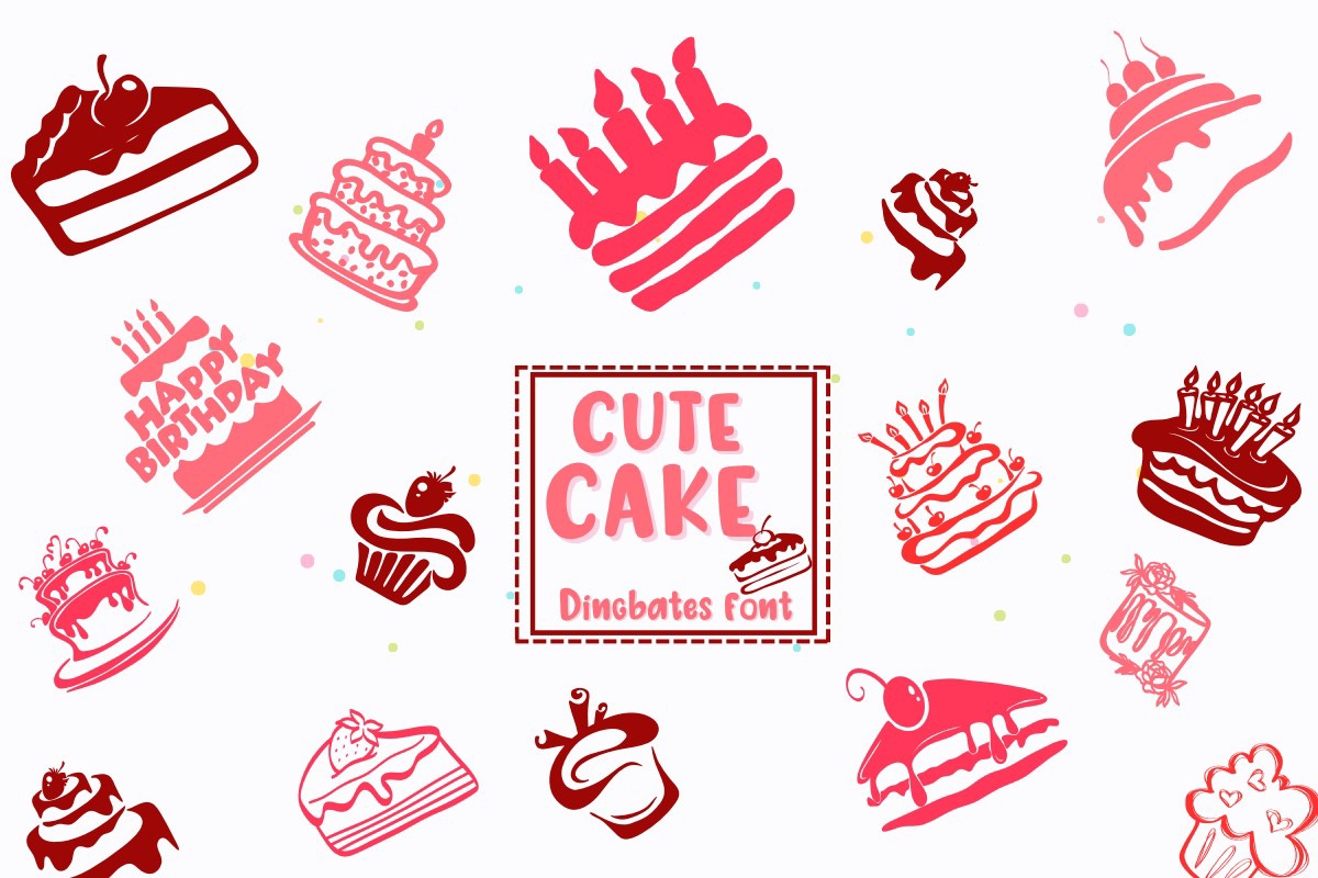 Cute Cake Font preview