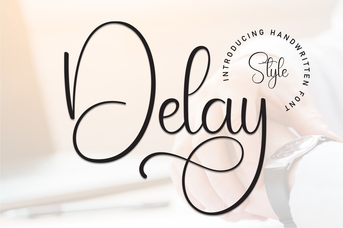 Delay Regular Font preview