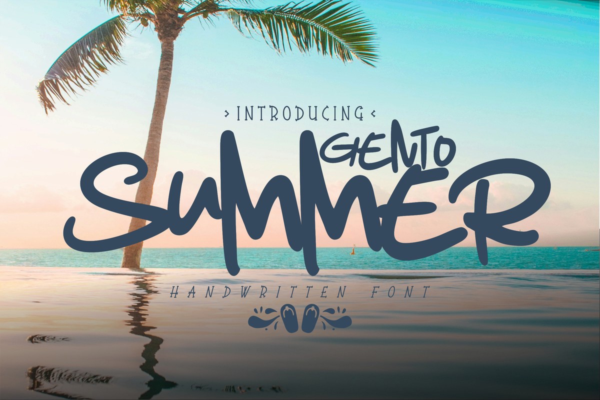 Gento Summer Regular Font preview