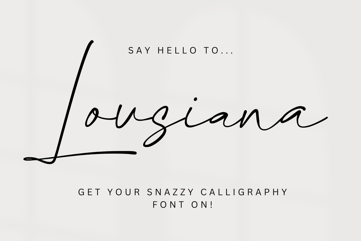 Lousiana Font preview