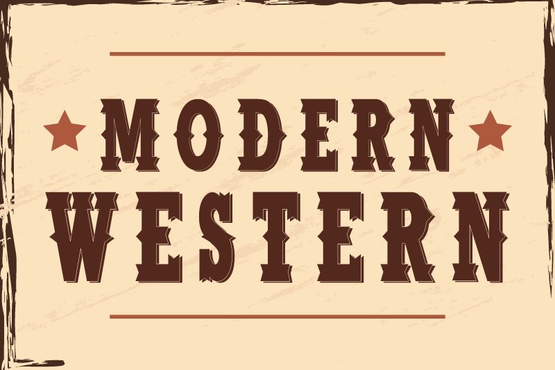 Modern Western Regular Font preview