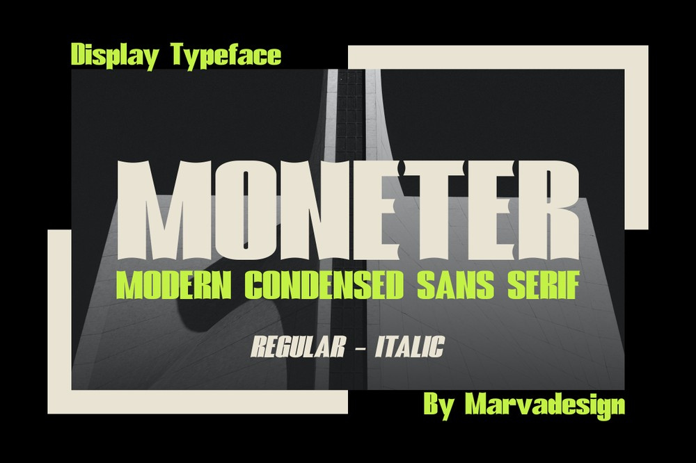 Moneter Font preview