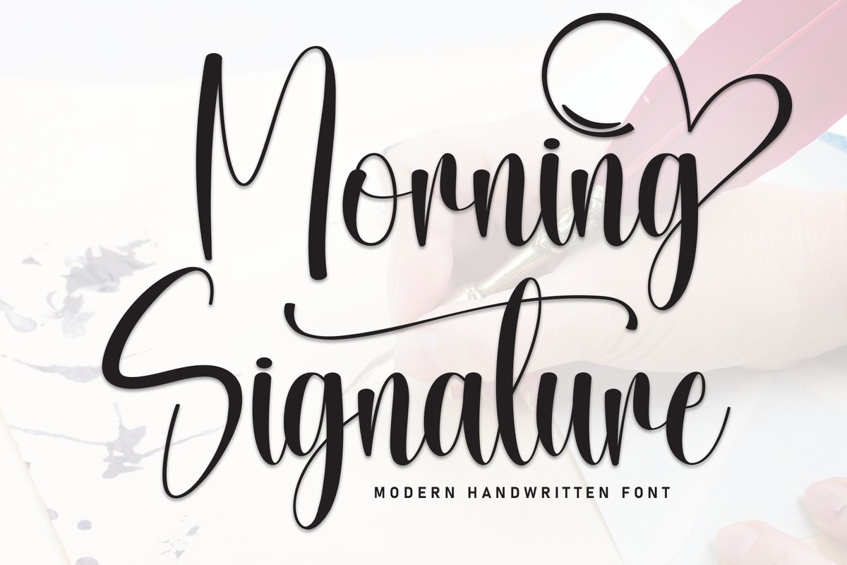 Morning Signature Font preview