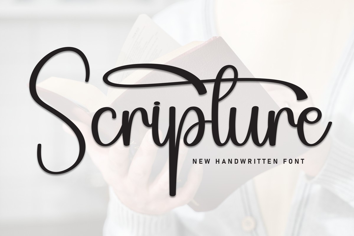 Scripture Regular Font preview