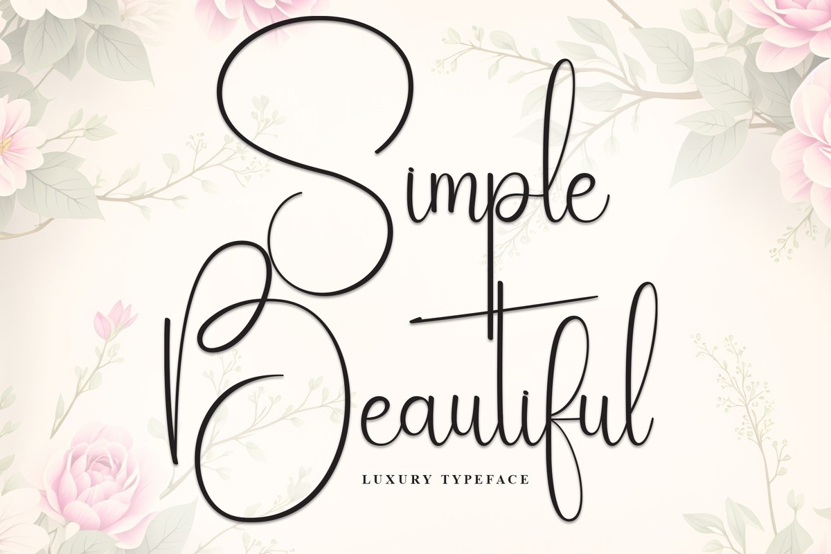 Simple Beautiful Font preview