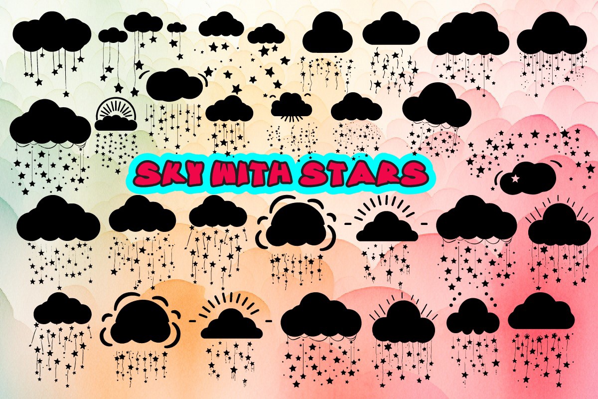 Sky with Stars Font preview