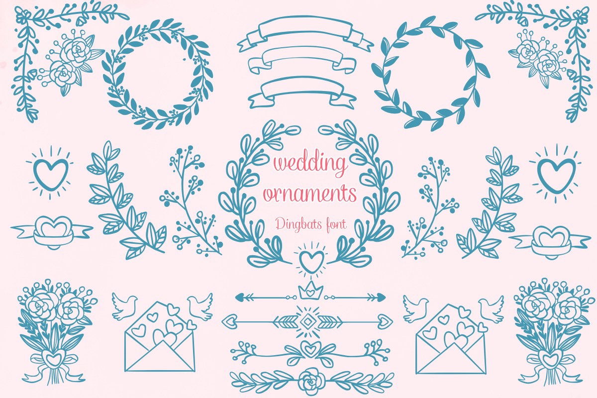 Wedding Ornaments Font preview